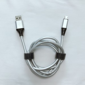 PU δέρμα Γρήγορη φόρτιση Γύρος USB καλώδιο για micro USB, Τύπου C, iPhone αστραπές φόρτισης και συγχρονισμού