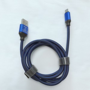 Δίκτυο καλωδίων πλέγματος καλωδίων πλεγμένο Γύρος φόρτισης αλουμινίου Καλώδιο USB για micro USB, Τύπος C, φόρτιση με αστραπές και συγχρονισμό